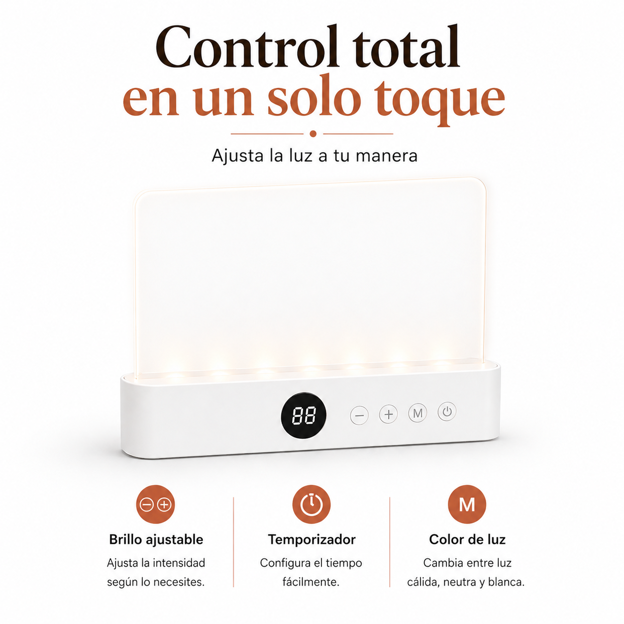Luz de Lectura Ajustable con Control de Intensidad
